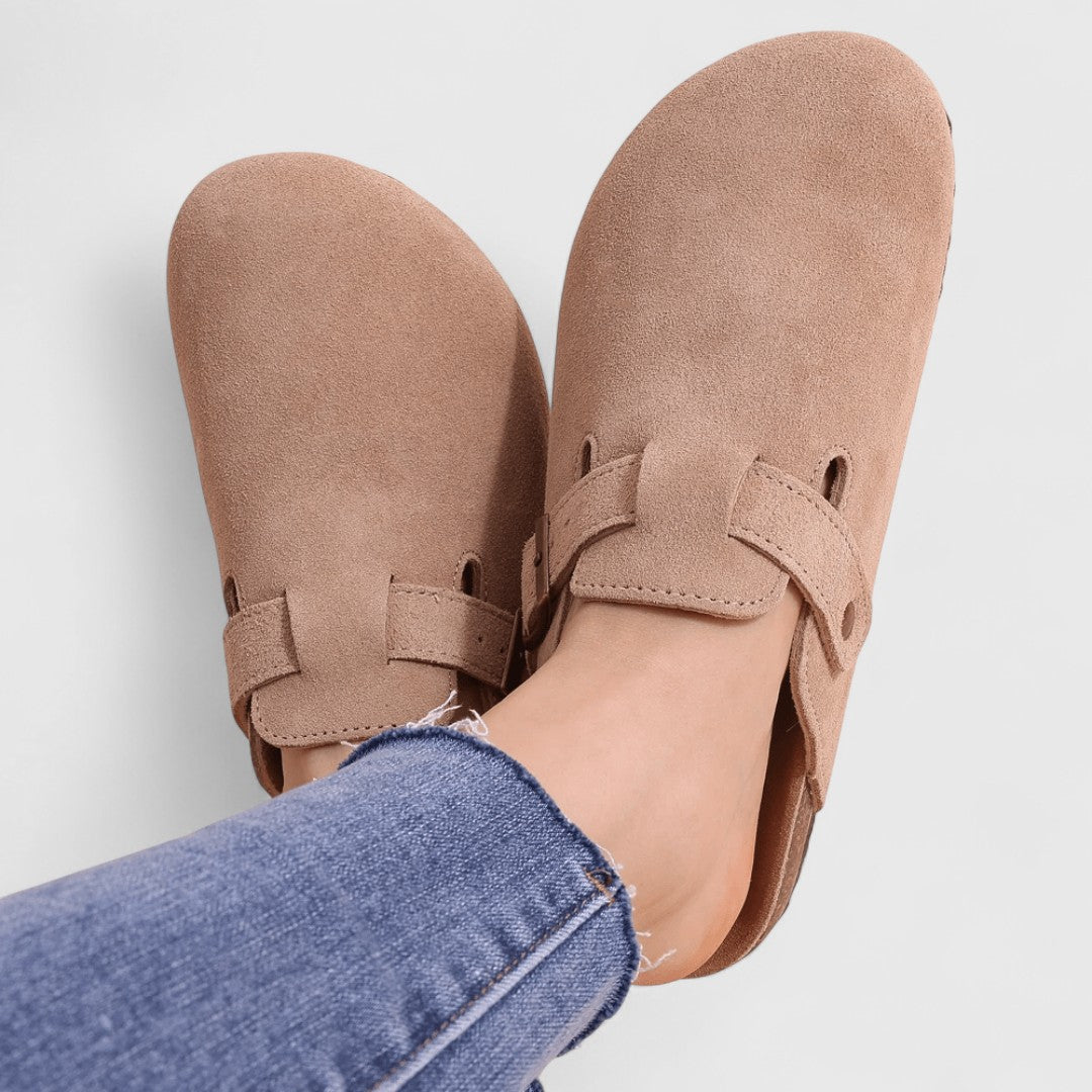 Lucia Anatomical Suede Leather Sandals All Day Comfort