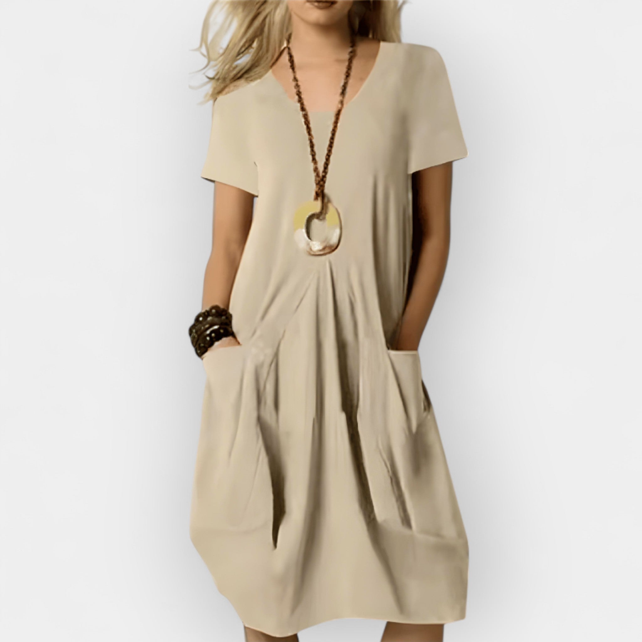 Cotton Dress With Flattering Silhouette For All Day Wear