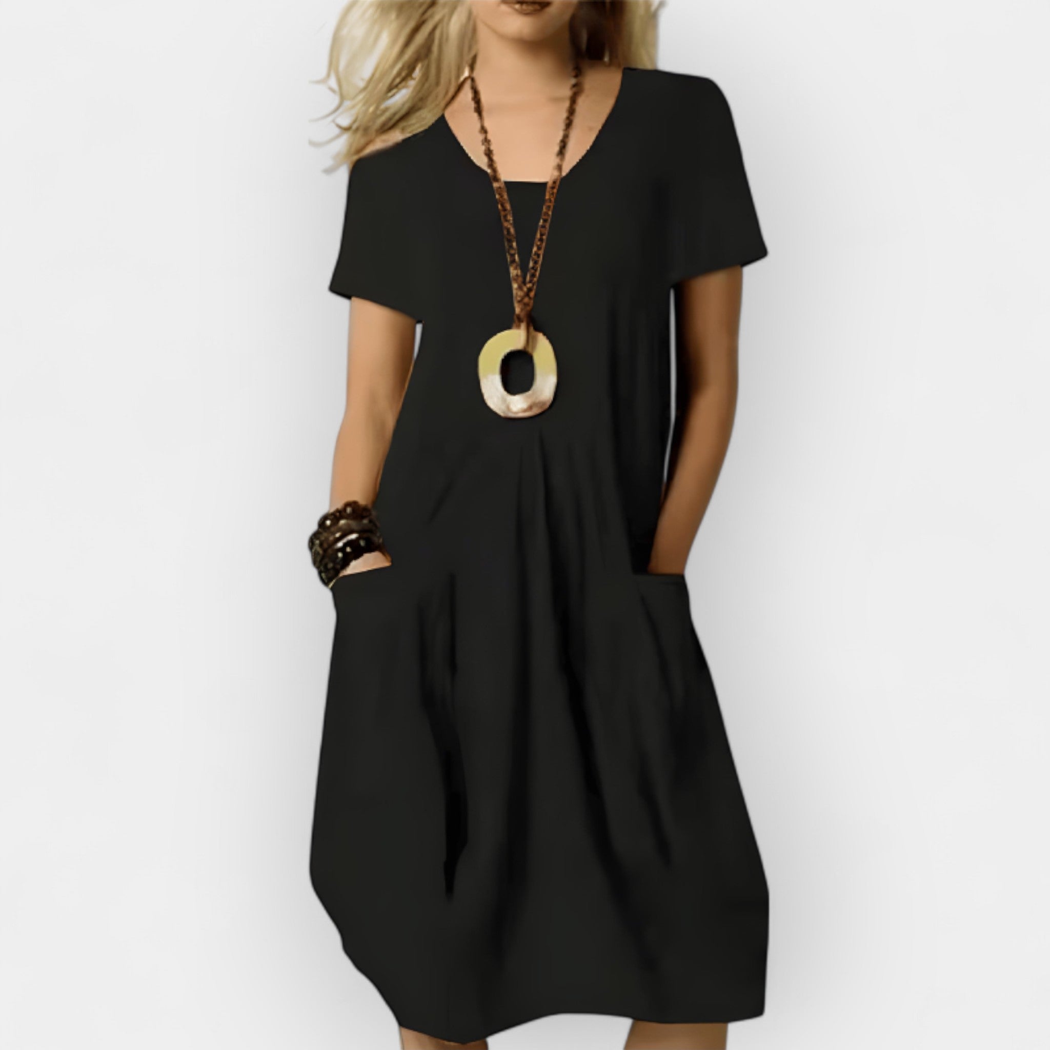 Cotton Dress With Flattering Silhouette For All Day Wear